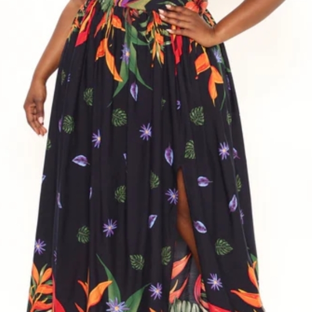 Floral Black Maxi Dress
